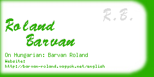 roland barvan business card